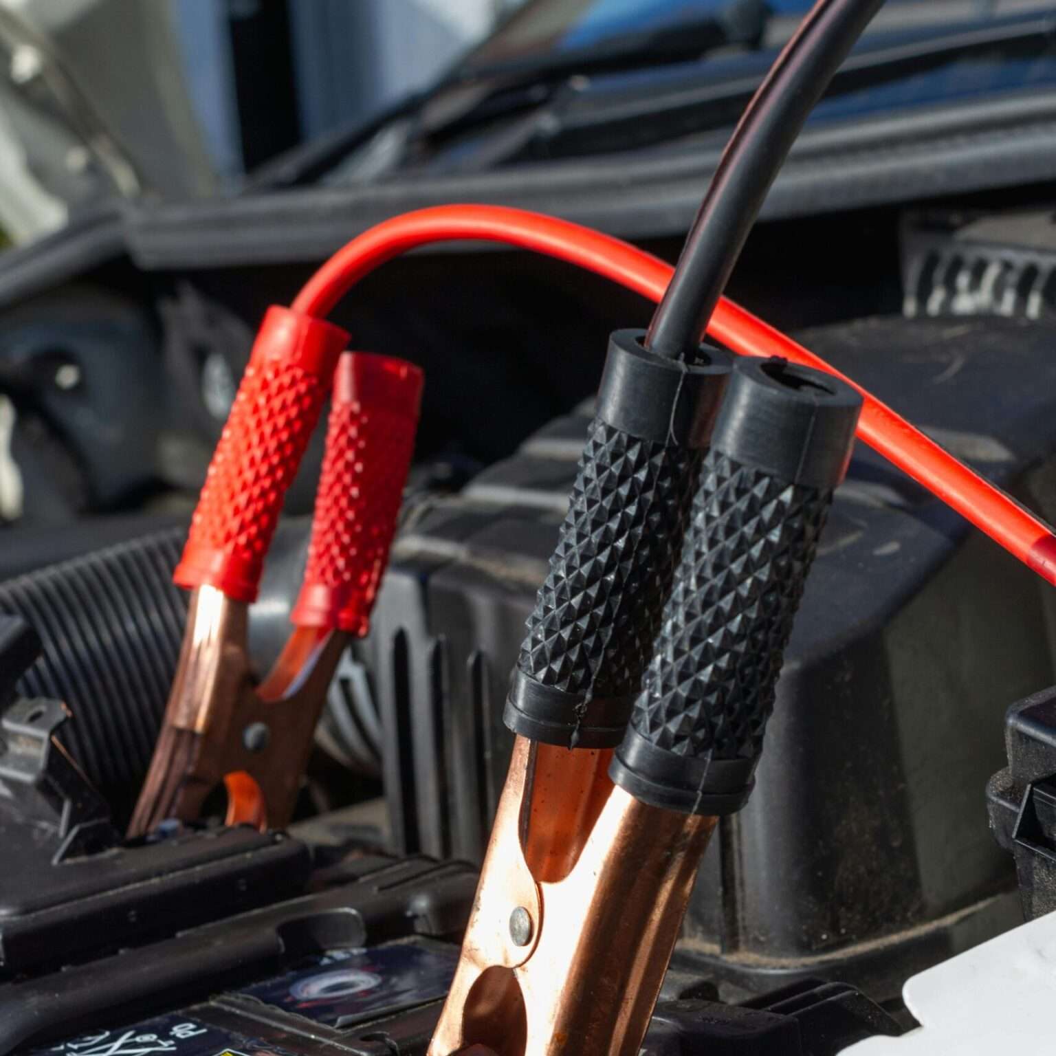 Jump Starter on car battery, car break down.